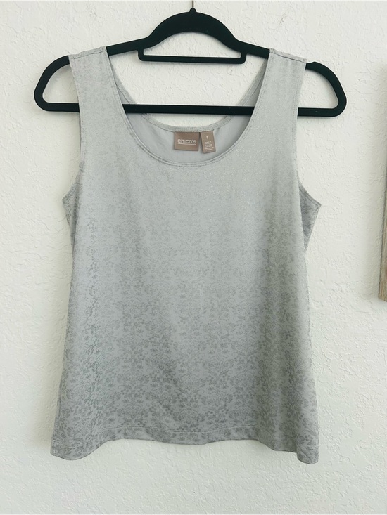 Chico's Tops - Chico's Light Gray Scoop Neck Tank Top